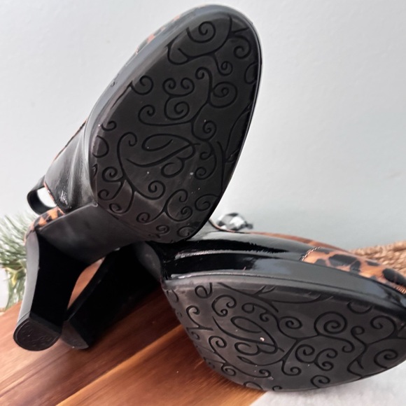 Brighton Babs Made In Italy Womens Heels Pumps Leather Animal Print Shoes Size 7 - Picture 7 of 7